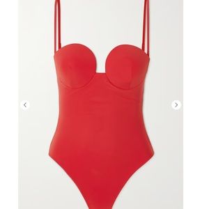Magda Butrym red underwired swimsuit